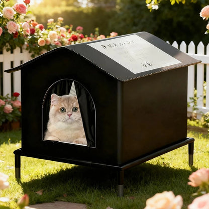 Cat House for Outside or Indoor Coldproof and Insulated Designs for Strays Cats All Season Large Capacity and Warm Waterproof