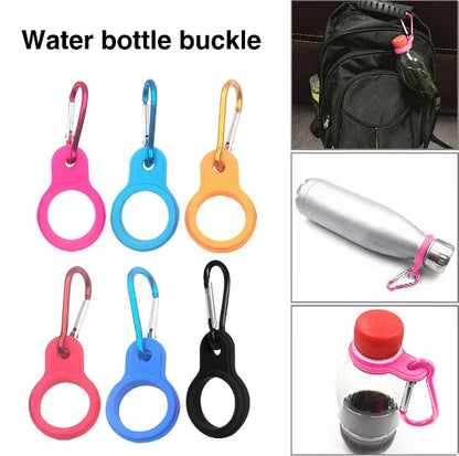 Silicone Kettle Hanging Buckle Carabiner Sports Water Bottle Holder Outdoor Camping Portable Water Bottle Hook Backpack Hanger