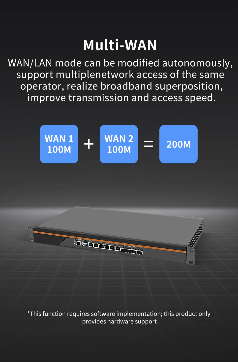 Partaker Firewall Hardware VPN Firewall Appliance 6 X LAN 4 X 10G SFP Intel Quad Core C3758 C3958 1U Firewall Server OPNsense