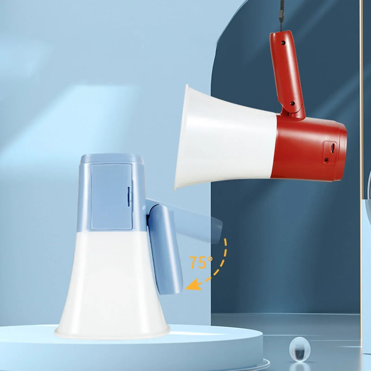 Amplifier Foldable Megaphone Speaker Portable Megaphone Bullhorn for Selling Promotions Safe Drills Cheerleading Fans Outdoor