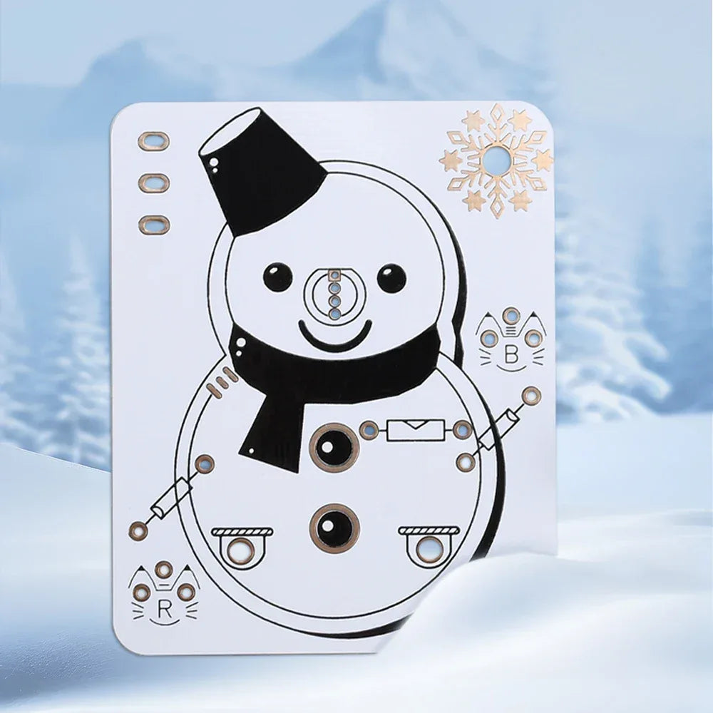 Ice and snow themed LED snowman electronic beginner learning welding fun DIY kit LED light-emitting tube module DIY snowman kit