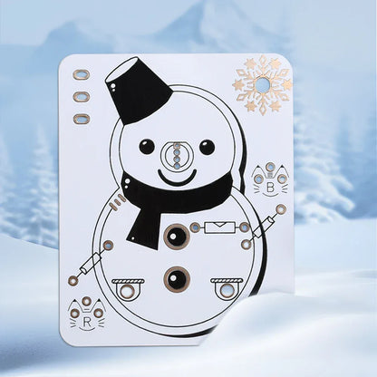 Ice and snow themed LED snowman electronic beginner learning welding fun DIY kit LED light-emitting tube module DIY snowman kit