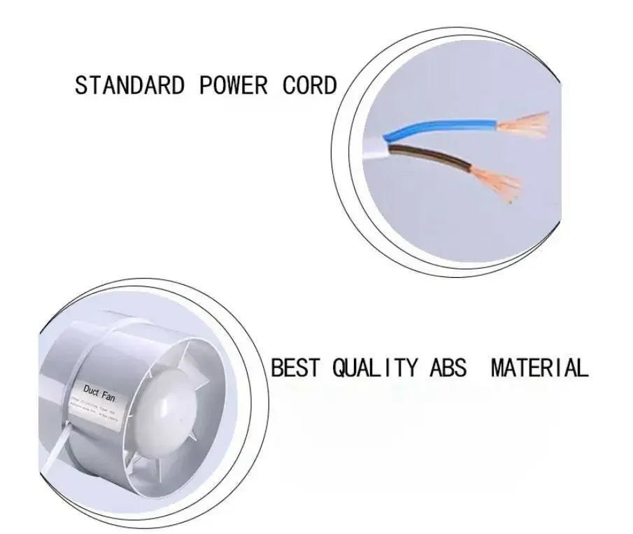 4 inch 220V Silent Ventilation Air Vents Ventilator Extractor Exhausted Extractor Fan Ventilator Bathroom Kitchen Washroom