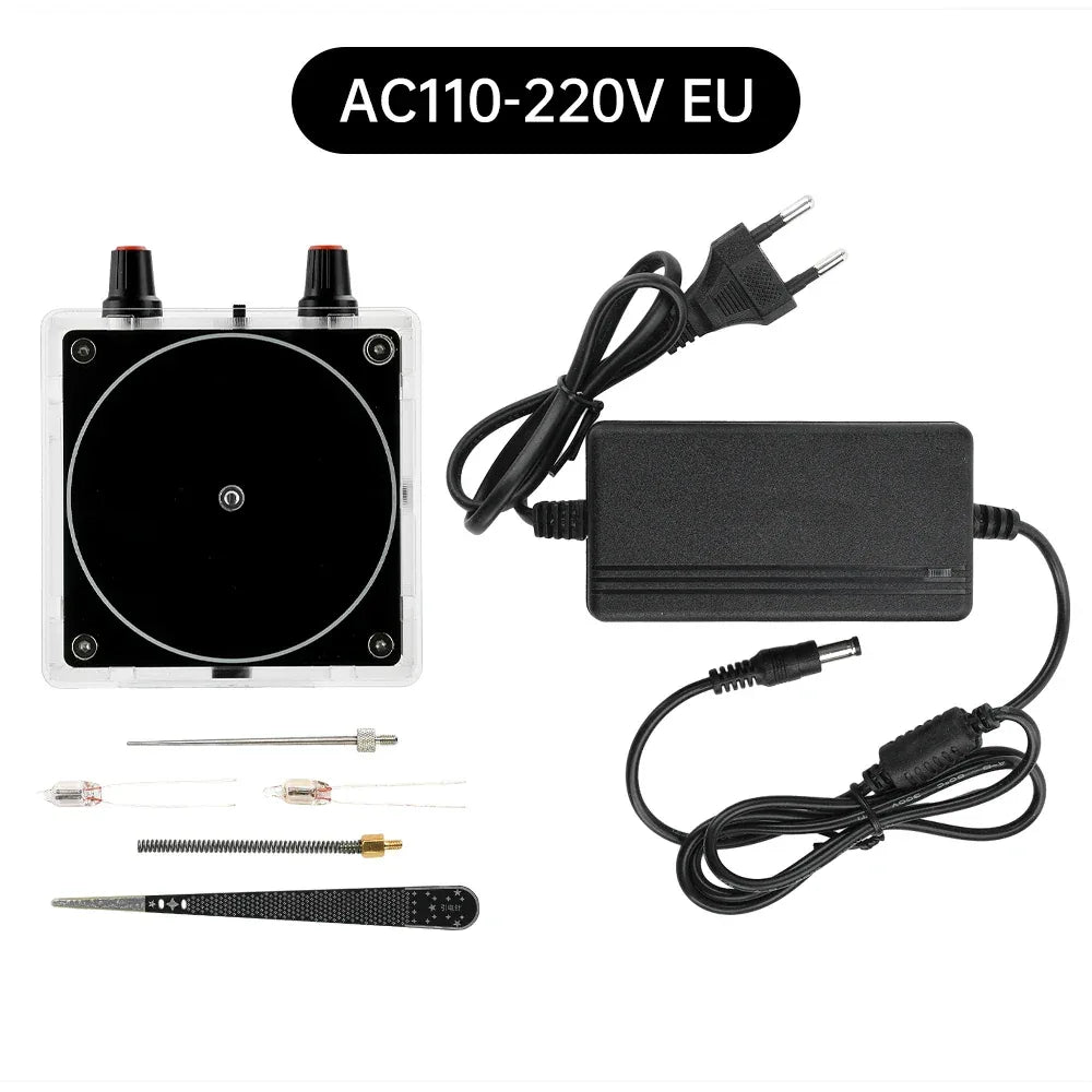 AC110-220V Input Dual Mode Music Tesla Coil Palm Tesla Coil High Frequency Voltage Pulse arc Generator  Artificial Lightning