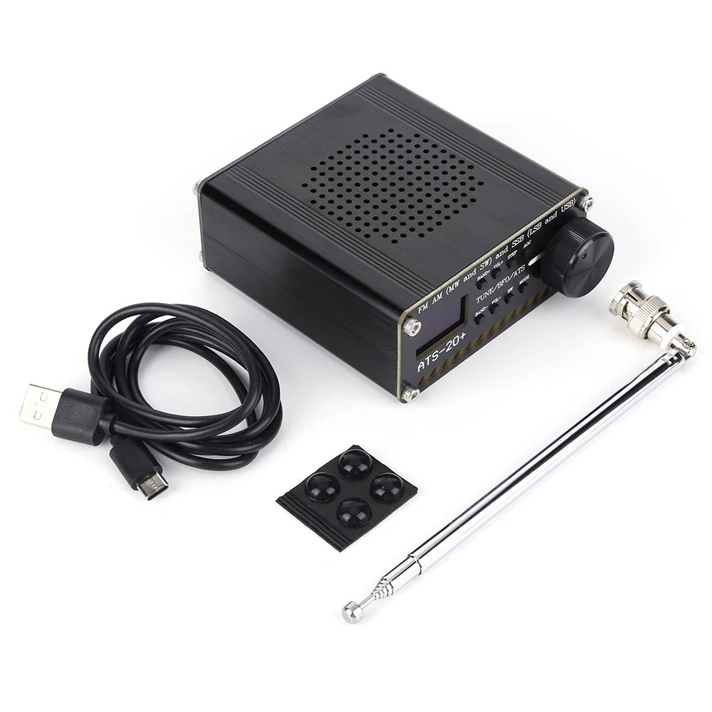 ATS-20+Si4732 Portable Handheld Radio Recorder 0.96 Inch OLED Screen FM AM SSB Scanner FM AM MW&SW SSB LSB & USB with Antenna