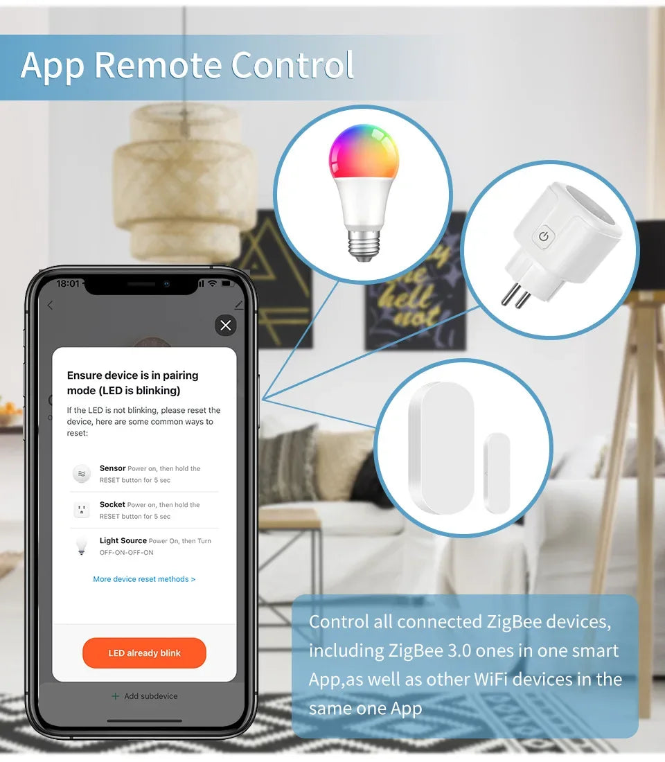Tuya Multi-mode Gateway Hub Bluetooth Mesh Smart Home Automation ZigBee WiFi Wireless Bridge Works with Alexa Google Smart Life