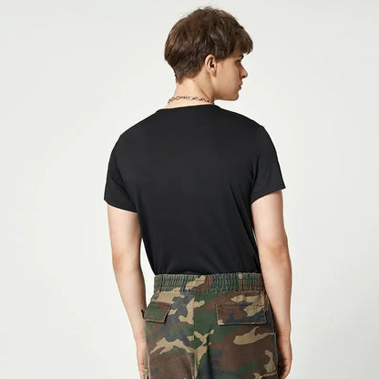INCERUN Men Bodysuit Solid Color Pajamas Sexy 2023 Breathable Short Sleeve O-neck Rompers Underwear Fitness Men Bodysuits S-5XL