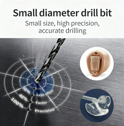 High Speed Steels Twist Drill for Drilling Hard Earmold Sound Outlet Shaping Hard Earmolds Small Diameter Drill Bit Tiny Drill
