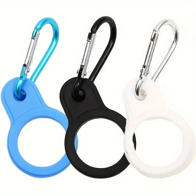 Portable Outdoor Carabiner Silicone Water Bottle Buckle Sports Bottle Buckle Kettle Clip Hook Tool Silicon Cup Holder