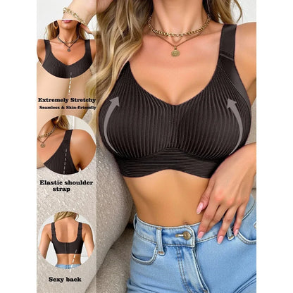 Bras for Women Full Cup Seamless Push up Female Underwear Adjustable Stretch Shoulder Straps Skin Friendly Bralette