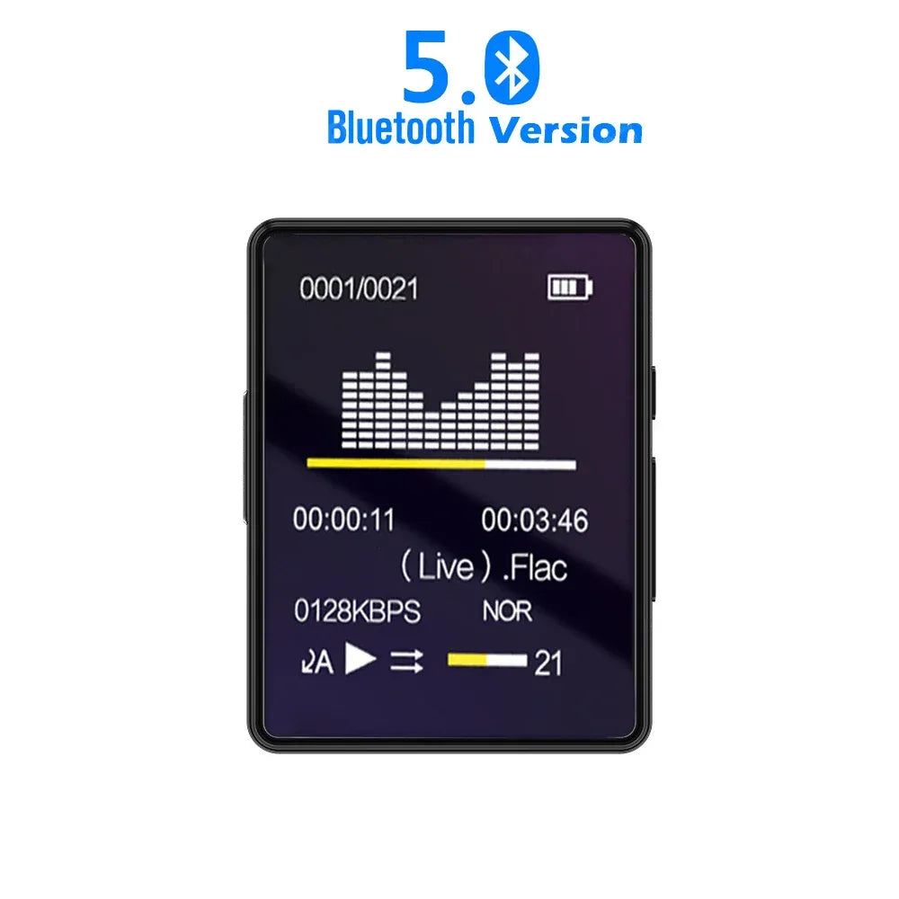 128G MP3 Player Bluetooth 5.4 HiFi MP3 Music Player Built-in Speaker 2.4inch Touch Screen MP4 Player with E-book/Video Recording