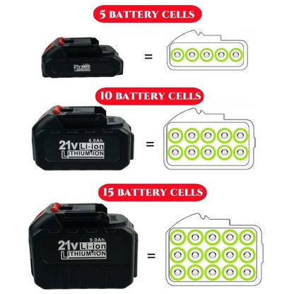 21V Lithium Battery Rechargeable 3.0/6.0/9.0Ah Batteries High-current High Discharge 21 Volt Replace Battery For Screwdriver
