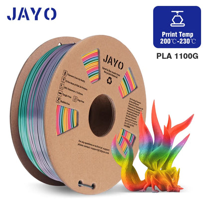 JAYO PETG/PLA+/SILKPLA/PLAMeta/PLAMatte/ABS/ PLA Filament 1.75mm 1.1/0.65KG 3D Printer Filament For FDM 100% No Bubble Mix Color
