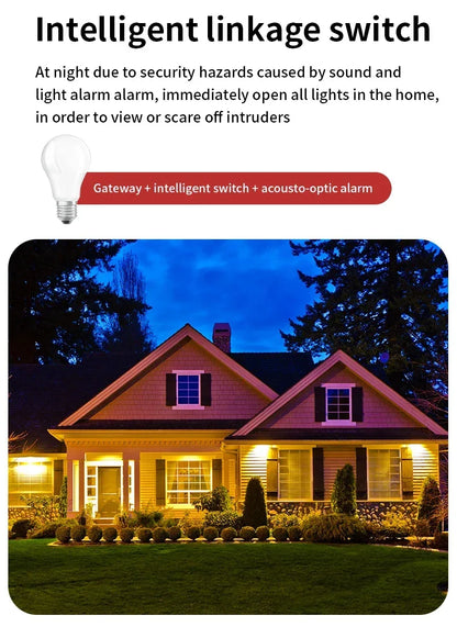 Tuya WiFi ZigBee Alarm Siren Sensor Detector Sound And Light Alarm Home Security System Smart Life APP Alexa Google Assistant