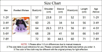 Prowow 2-8Y Kids Purple Halloween Dresses For Girls Long Sleeve Princess Mesh Spooky Spider Dress Children Halloween Costumes
