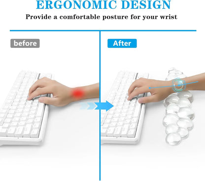 Mouse pad Wrist antislip silicone transparent Wrist brace Support Mat Memory Wrist Mouse Pad Computer Laptop keyboard Mat