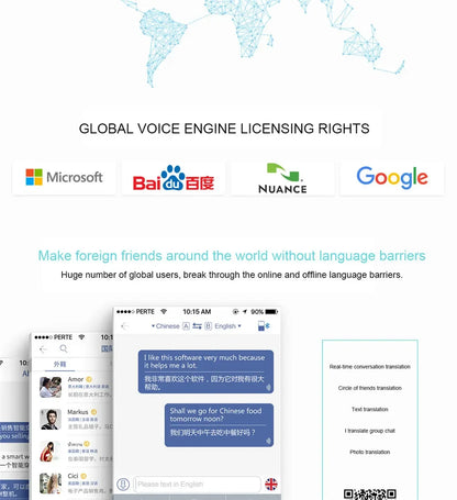 Voice Translate 144 Language APP Bluetooth Multi Languages Instant Translated Wireless Real Time Translator for Traveling Learn