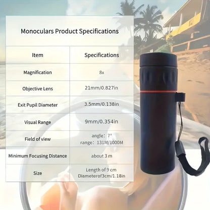 2000x25 HD Monocular Telescope Mini Portable Mobile Phone Telescope with Holder Outdoor Camping Hunting Birdwatching Telescopes