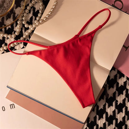 Sexy Seamless Women's Cotton Thong Underwear One Line New Year 2025 Fitness G-string Plus Size Lingerie