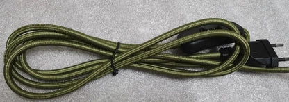 2m AC 220-250V EU Power Cord with Switch Fabric Covered Electrical Power Cable For DIY Table Lamp Cord