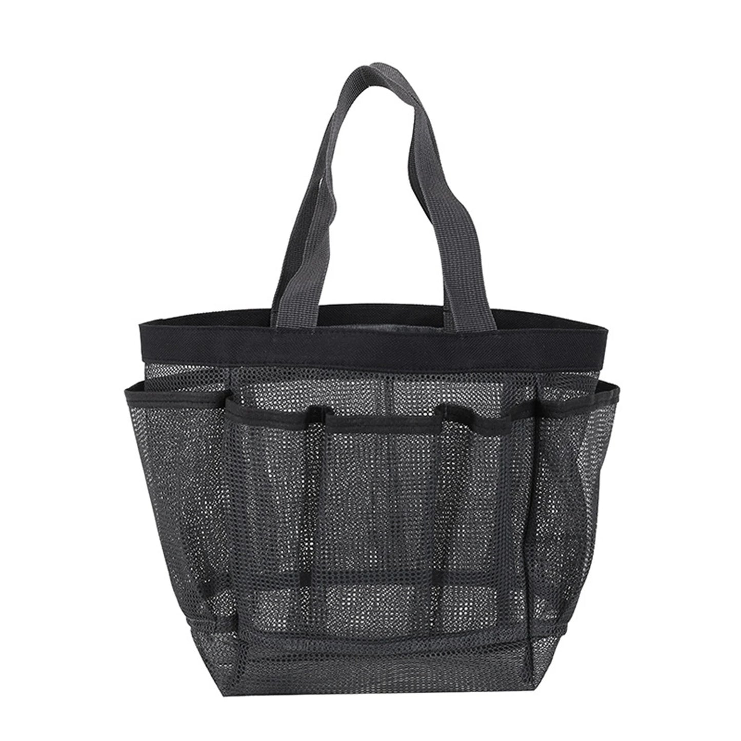 Sac de plage en filet avec 8 poches, imperméable, léger et pliable, format XXL, idéal pour la piscine.