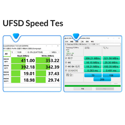 ORICO UFSD Metal Flash USB 3.0 Flash Drive 405MB/S 512GB 256GB 128GB 64GB USB Stick Type C Pendrives Memory Stick U Disk