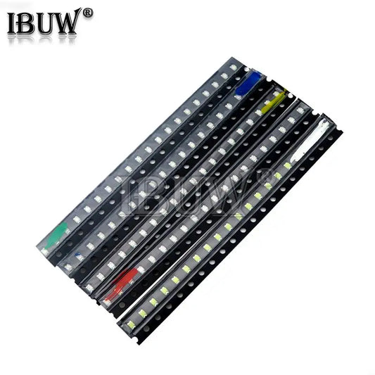 100PCS=5 colors x 20pcs 5050 5703 1210 1206 0805 0603 LED Diode Assortment SMD LED Diode Kit Green/ RED / White / Blue / Yellow by PDG ibma