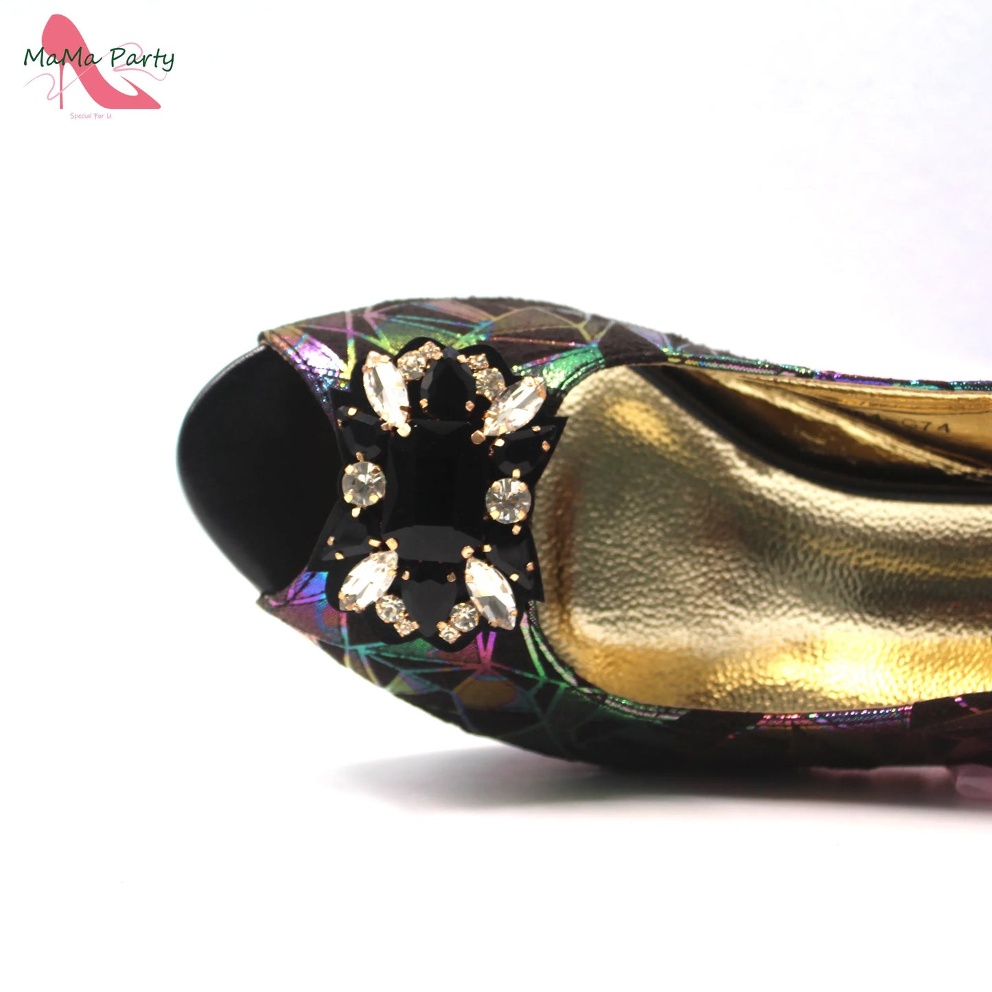 Fashion Peep Toe Sandals Italian Design Nigerian Shoes and Bag Set in Fuchsia Color Sweet Style for Wedding Party