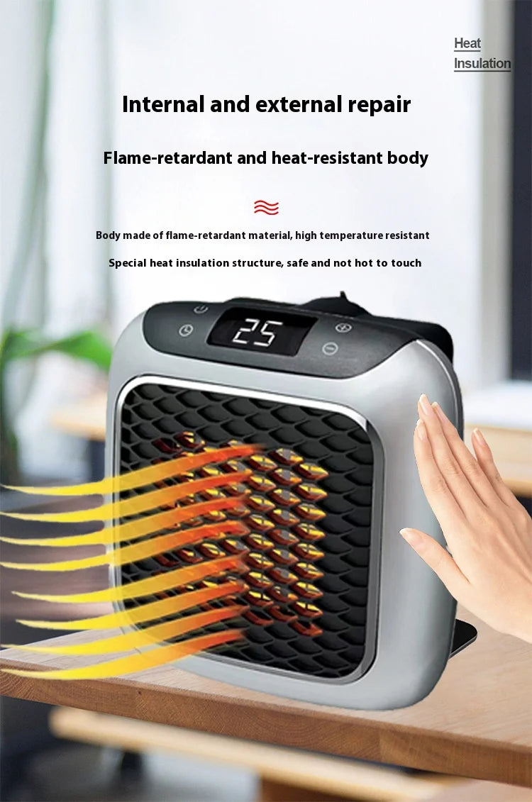 Electric Heater Home Appliance Heating Furnace Portable Heater Plug-in Room Heater Mini Radiator Remote Heating 500W