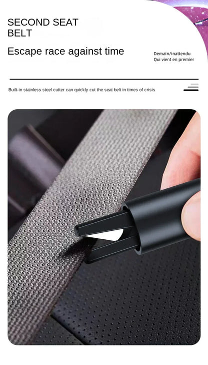 2 In 1 Car Safety Hammer Emergency Glass Breaker Cut The Seat Belt High Hardness Tungsten Steel Rescue Tool Auto Accessories