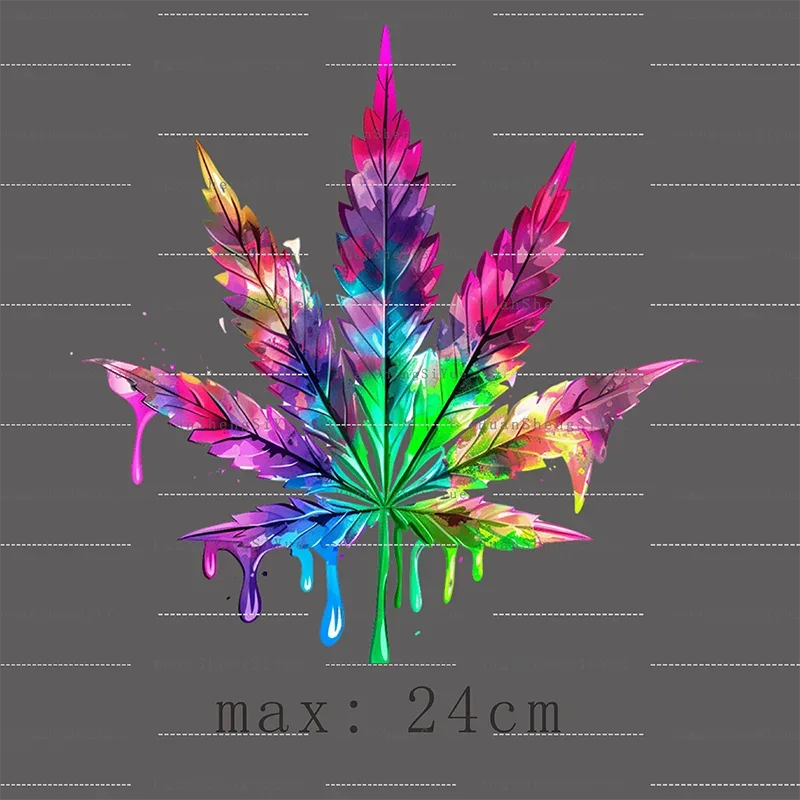 Color Fluid Painting Ironing Sticker Clothes DTF Fashion T-shirt Hoodie DIY Jacket Patch Hot Paste Paper