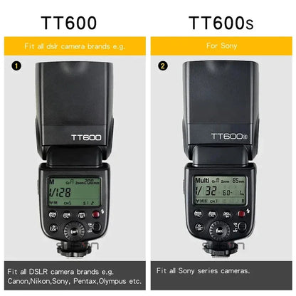 Godox TT600/TT600S Camera Flash Speedlite GN60 Built-In 2.4GHz X Wireless Radio System On Camera Flash  for Sony Nikon Fuji