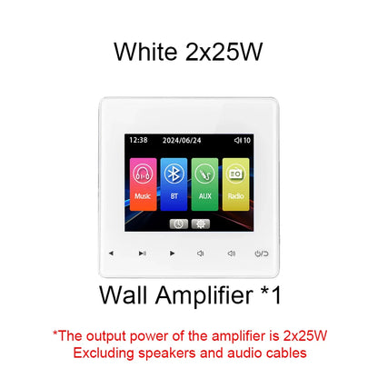 Home Audio System 86 Type Bluetooths Wall Amplifier Hotel AUX TF Sound Background Music Control Panel Optional Ceiling Speakers