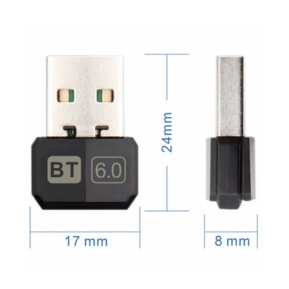 KEBIDUMEI USB Bluetooth 6.0 Adapter Bluetooth 5.4 Dongle for PC Win 11/10/8.1 Bluetooth Receiver&Transmitter for Keyboard/Mouse
