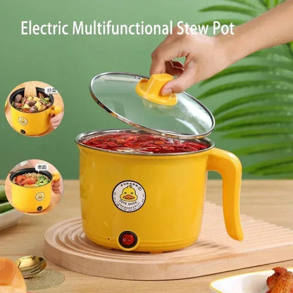 1.8L Multifunctional Electric Hot Pot Non-stick Cooker for Soup Boil Fry Energy Saving Kitchen Appliance for 1-2 People Suitable