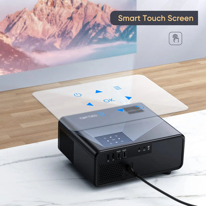 TOPTRO TR22 Projector 4K Supported Native 1080P 480 ANSI 5G WiFi Bluetooth Projector 4D/4P Keystone Correction Home Cinema