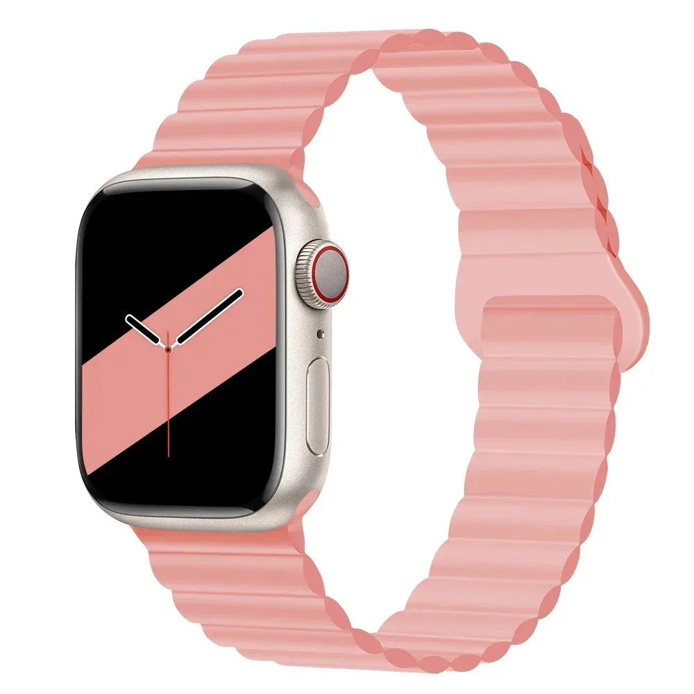 NEW Original Liquid Silicone Magnetic bands for Apple watch band Ultra 2 Series 9 SE iwatch 42mm 44mm 45mm 49mm 38mm 40mm 41mm