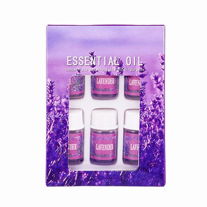 6pcs/set Essential Oils Gift Box Aroma Diffuser Air Humidifier Water-soluble Air Freshener Scents Fragrance Car Perfume Refill