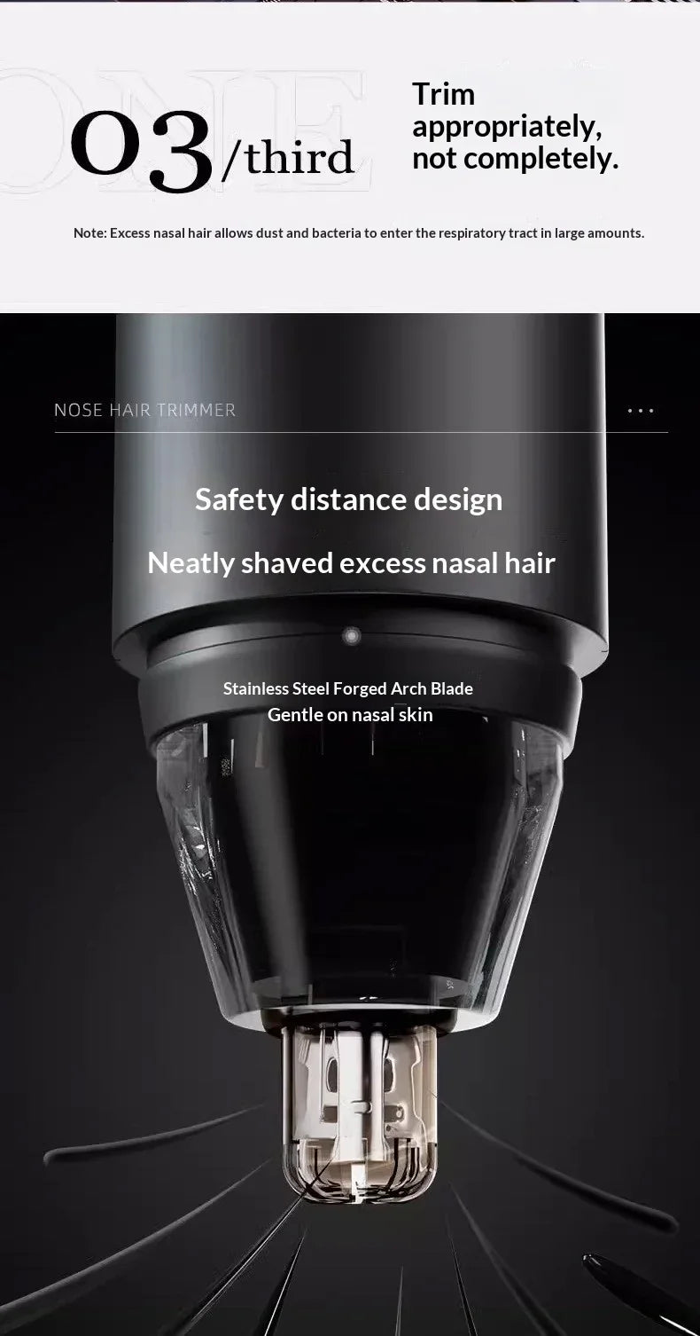 Mini Electric Nose & Facial Hair Trimmer Painless Safe for Men Women Ears Eyebrow Portable Waterproof Rechargeable Grooming