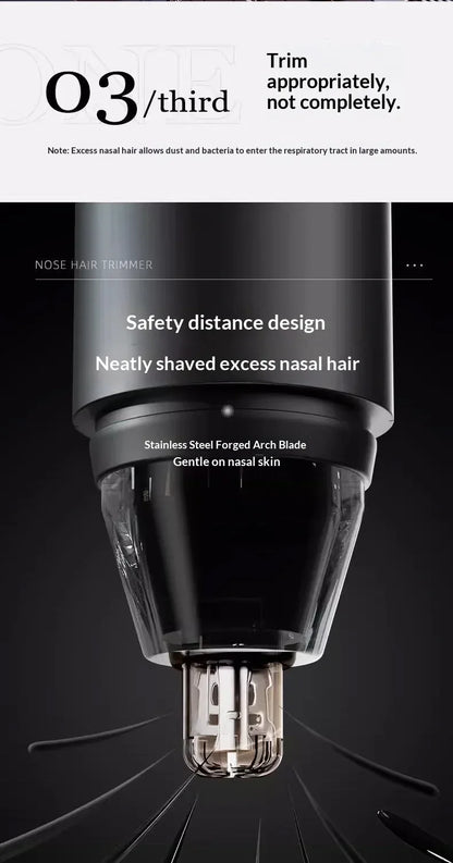 Mini Electric Nose & Facial Hair Trimmer Painless Safe for Men Women Ears Eyebrow Portable Waterproof Rechargeable Grooming