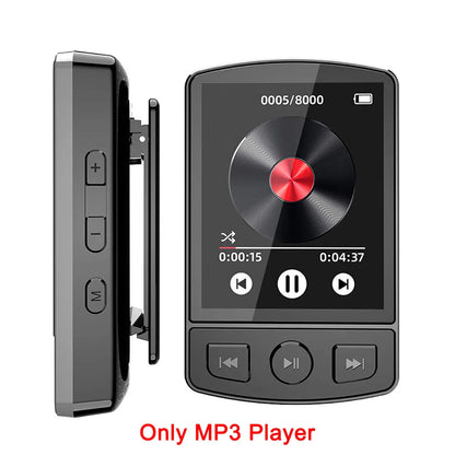 MP3 Player Portable Sport Clip Walkman HiFi Sound Bluetooth-Compatible 5.0 Student Walkman 1.8 Inch Screen with FM Radio E-Book