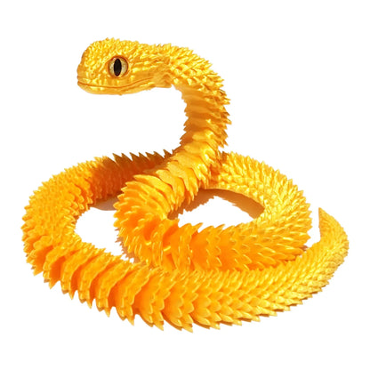 3D Random colored eyes Printed Snake Movable Joint Simulation Snake Figurine Creative Home Office Desktop Ornament