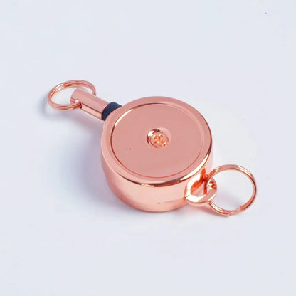 Retractable Key Chain Key Chain Pull Back Recoil Movement Key Ring Anti-lost ID Card Holder Anti-theft Chain Organizer