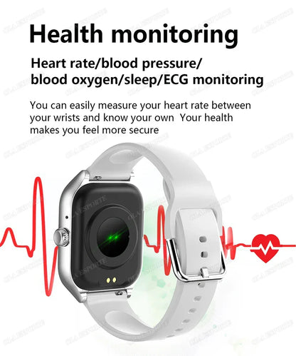 2.01'' Sports SmartWatch Fitness Clock Health Monitor Waterproof Smartwatch Wireless Call Watches For Men Women IOS Andriod 2025