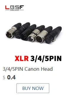 3pin black HF XLR connector 3pin D male female audio microphone socket for 86 panel YS145 YS146 YS145BG YS146BG