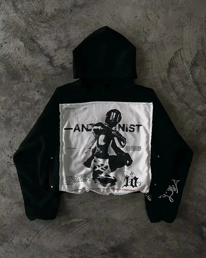 American Retro Sakura Dragon Graphic Zipper Hoodie Y2K Clothes Men Women Hip Hop Retro Casual Oversized Hoodie Jacket
