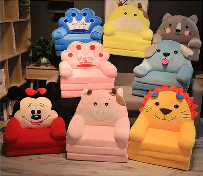 Sofas Children Sofa Cute Cartoon Lazy Folding Small Sofa Bed Girl Princess Baby Toddler Dual-purpose Child Seat All sofas