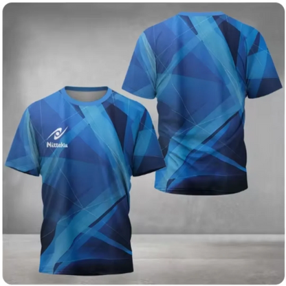 Nittaku Table Tennis T-shirt Victory Light Color Printed Men's Summer New Sports T-shirt Training Quick Drying T-shirt