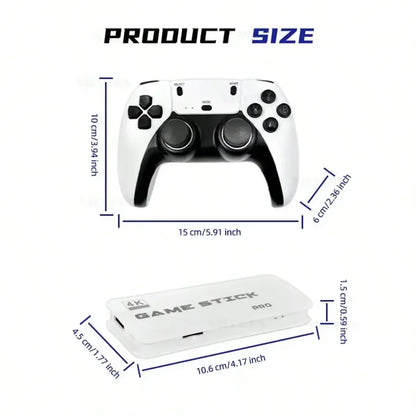 M15 Retro Game Console 2.4G Wireless Dual Controller 4K TV Game Stick 64GB 20000 Retro Games Retro Game Family Gift