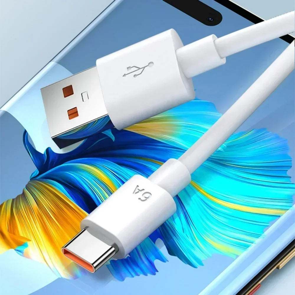 6A 66W Super Fast EU US Wall Charger Adapter 6A Type-C Cable For Huawei Mate 40 50 60 P50 Nova8 9 10 Honor 90 100 X7 X8 X9 Magic